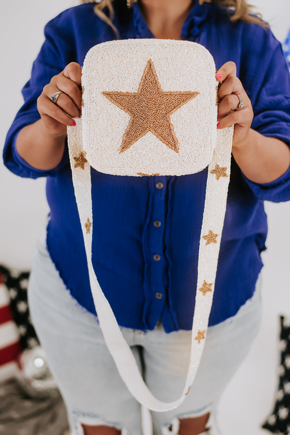 Cowboy Hat Beaded Purse Strap