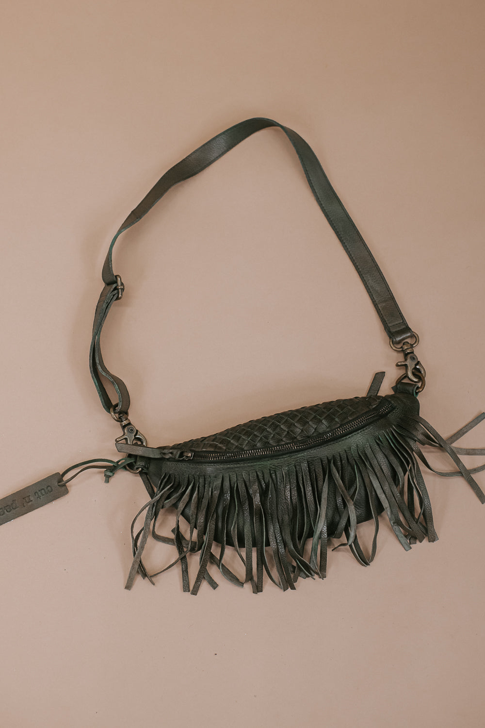 Leather fanny hotsell pack with fringe