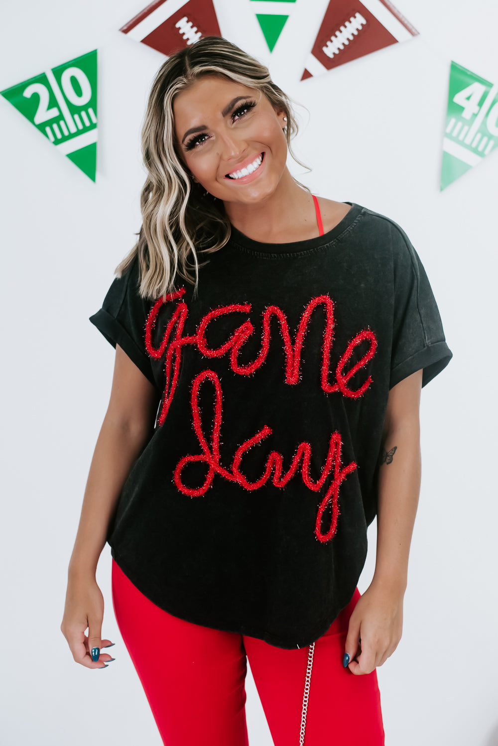 Game On Loose Fit Sequin T-Shirt - Women's Boutique Clothing & Trendy  Fashion