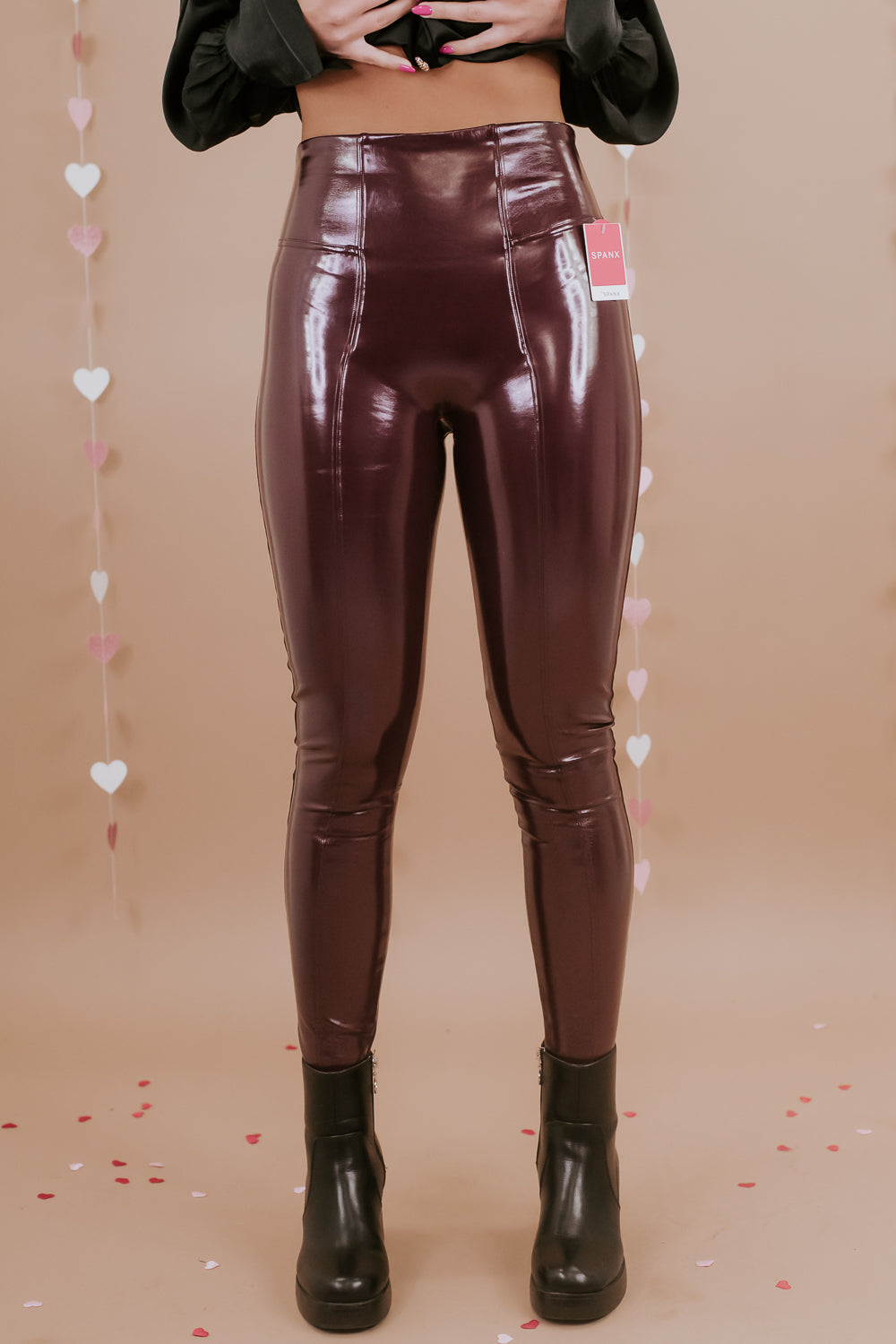 Red Leather Leggings: Sale up to −80%