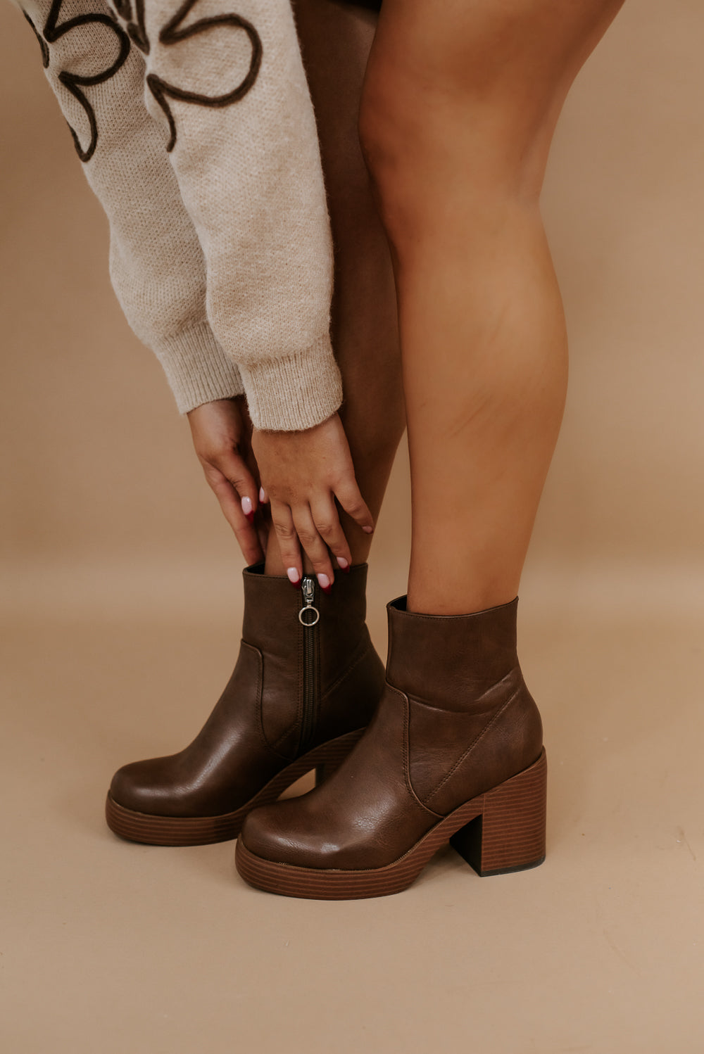 Groovy Girl Bootie , Brown by – Everyday Chic Boutique