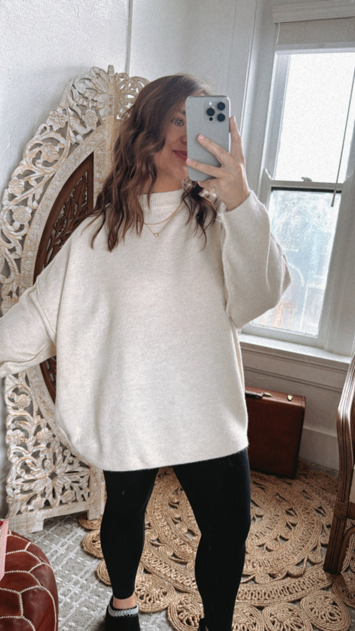 All Cozy Oversized Sweater, Sand