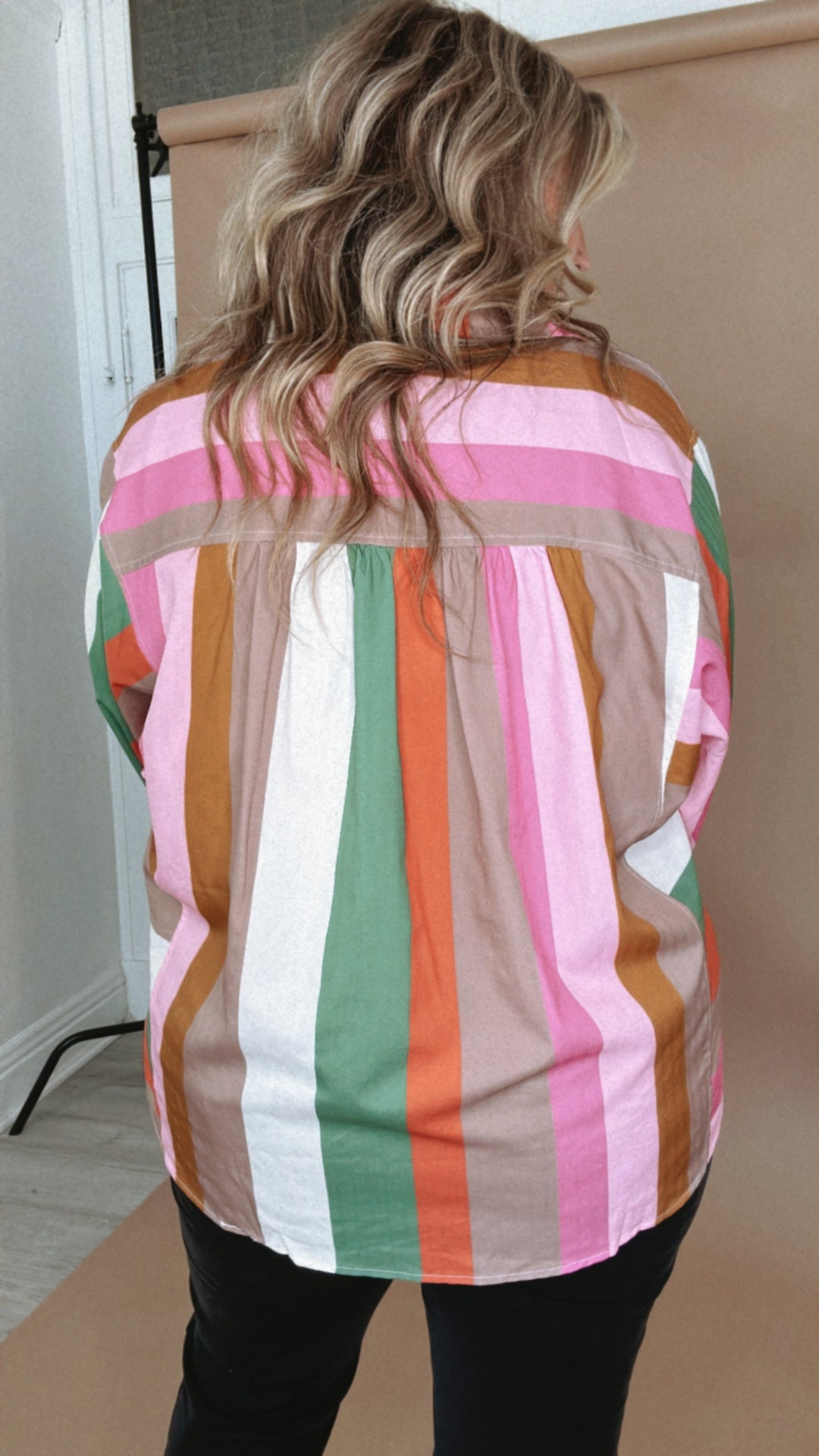 All Retro Multi Color Striped Top