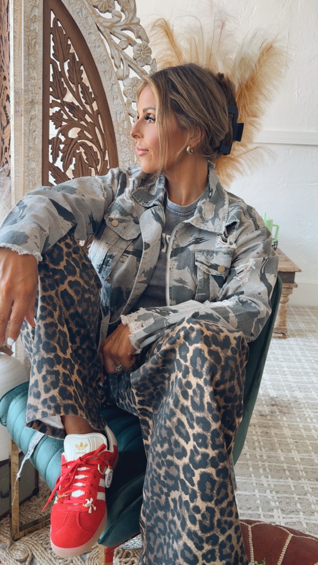 POL Distressed Army Jacket Everyday Chic Boutique