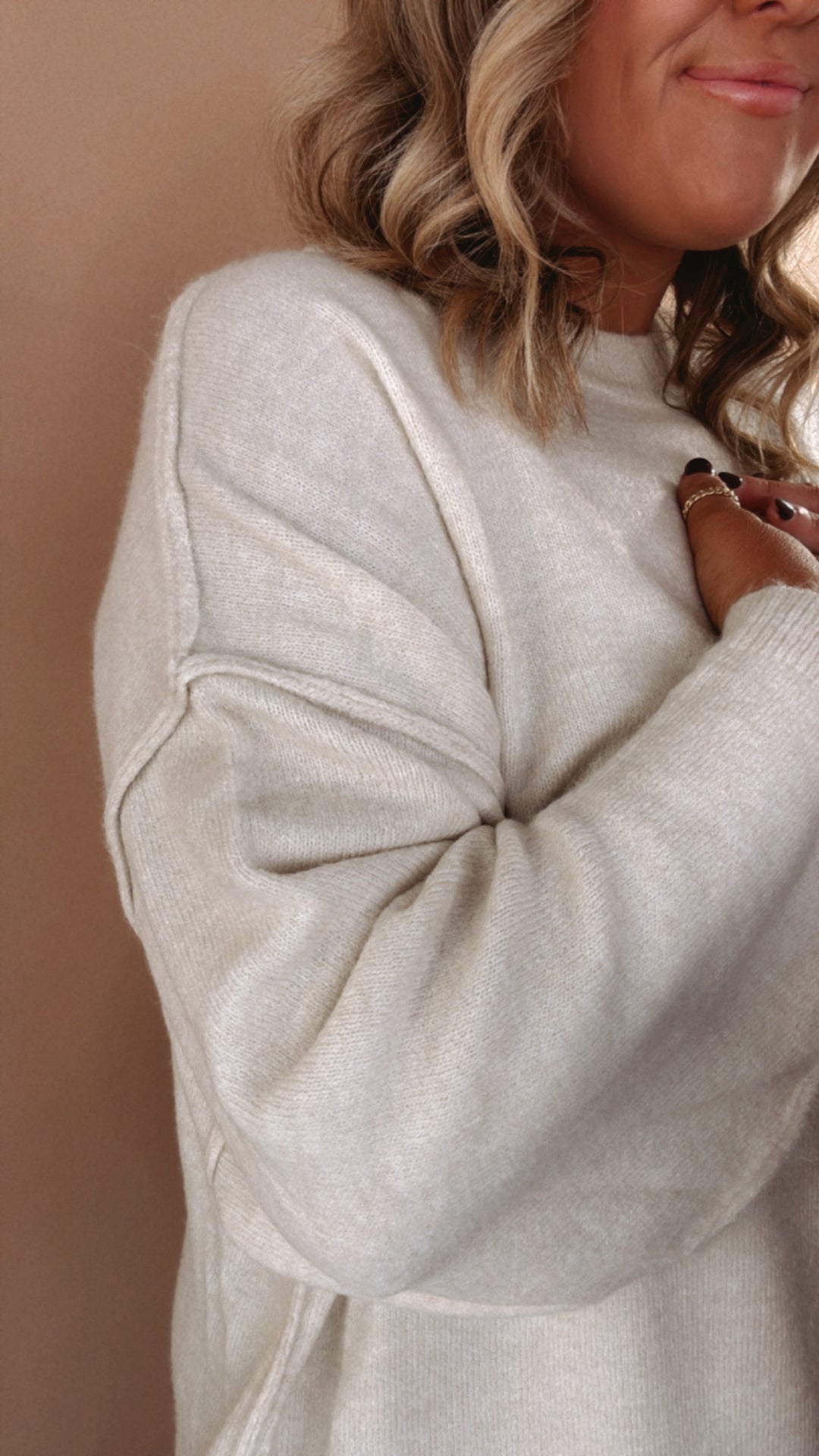 All Cozy Oversized Sweater, Sand