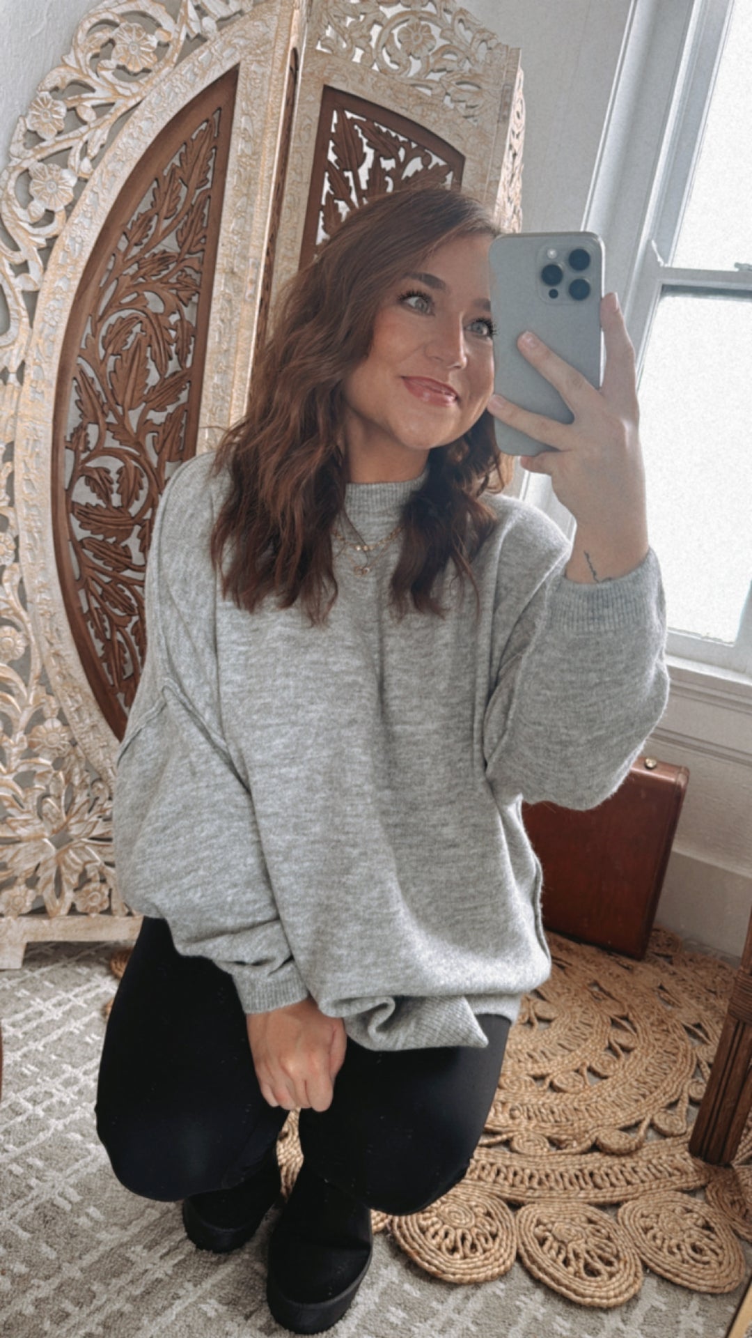 All Cozy Oversized Sweater, Grey