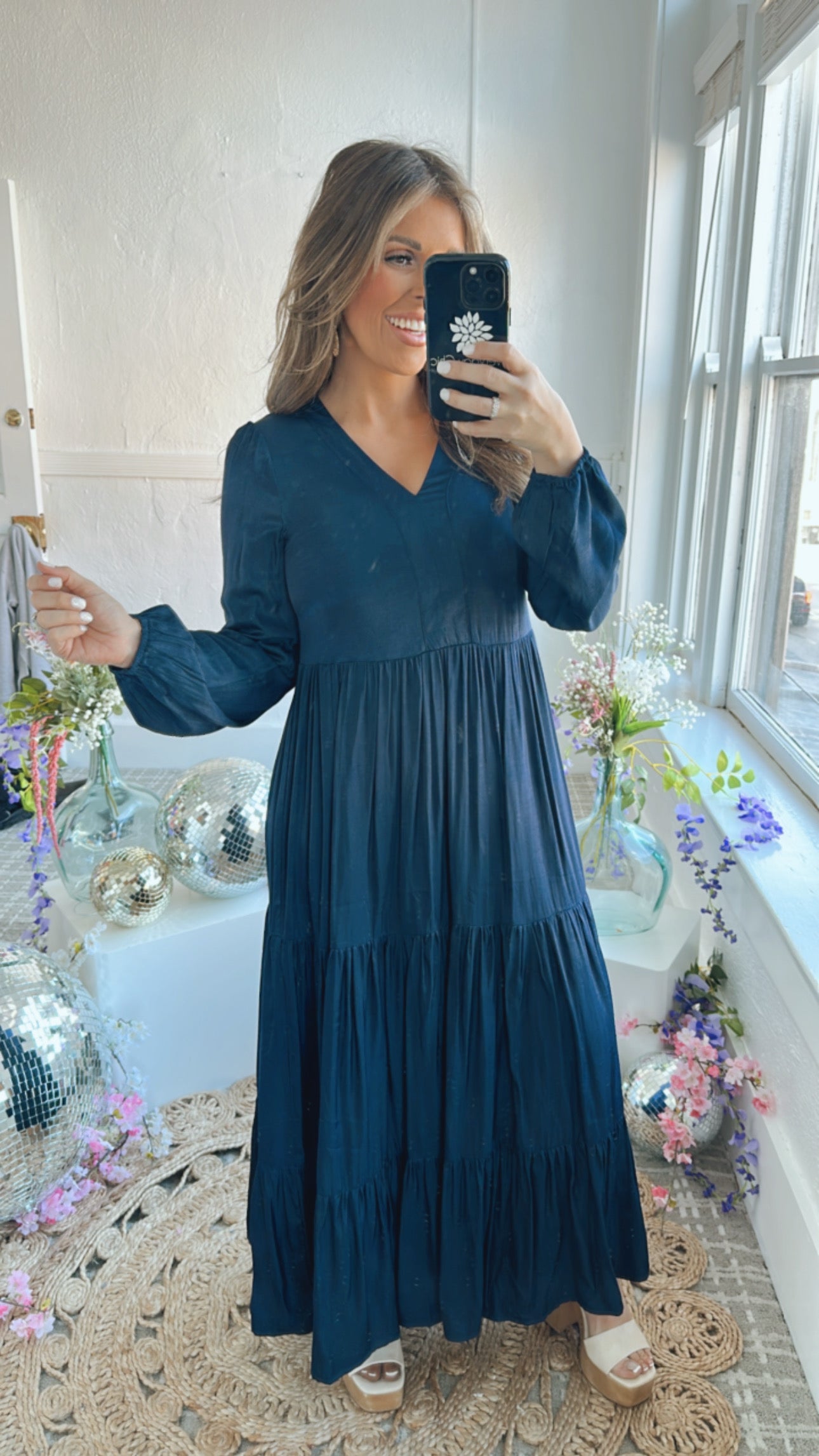 Telling All Tiered Maxi Dress, Navy – Everyday Chic Boutique