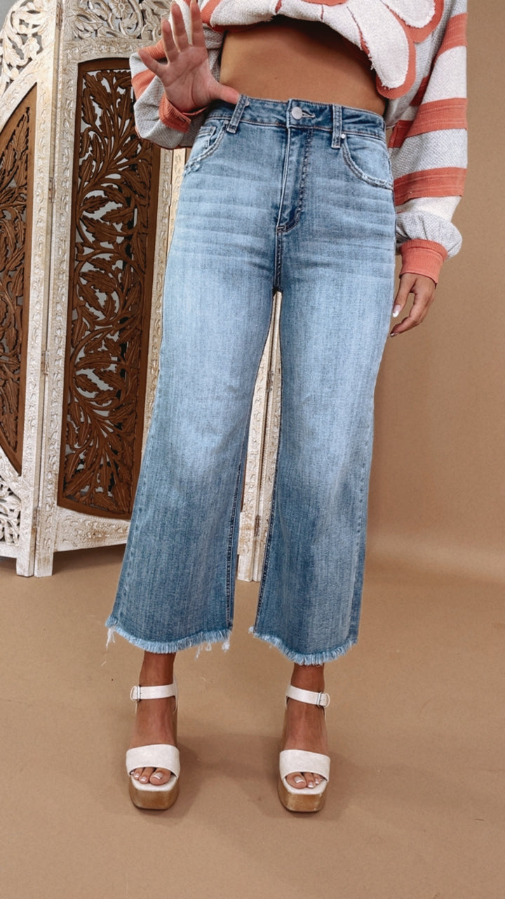 Sawyer Wide Leg Denim Medium, RISEN