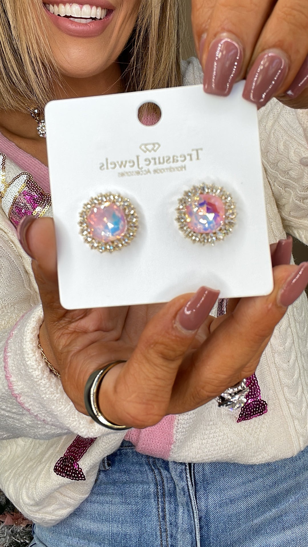 Treasure Jewels: Light Pink Radiance Stud