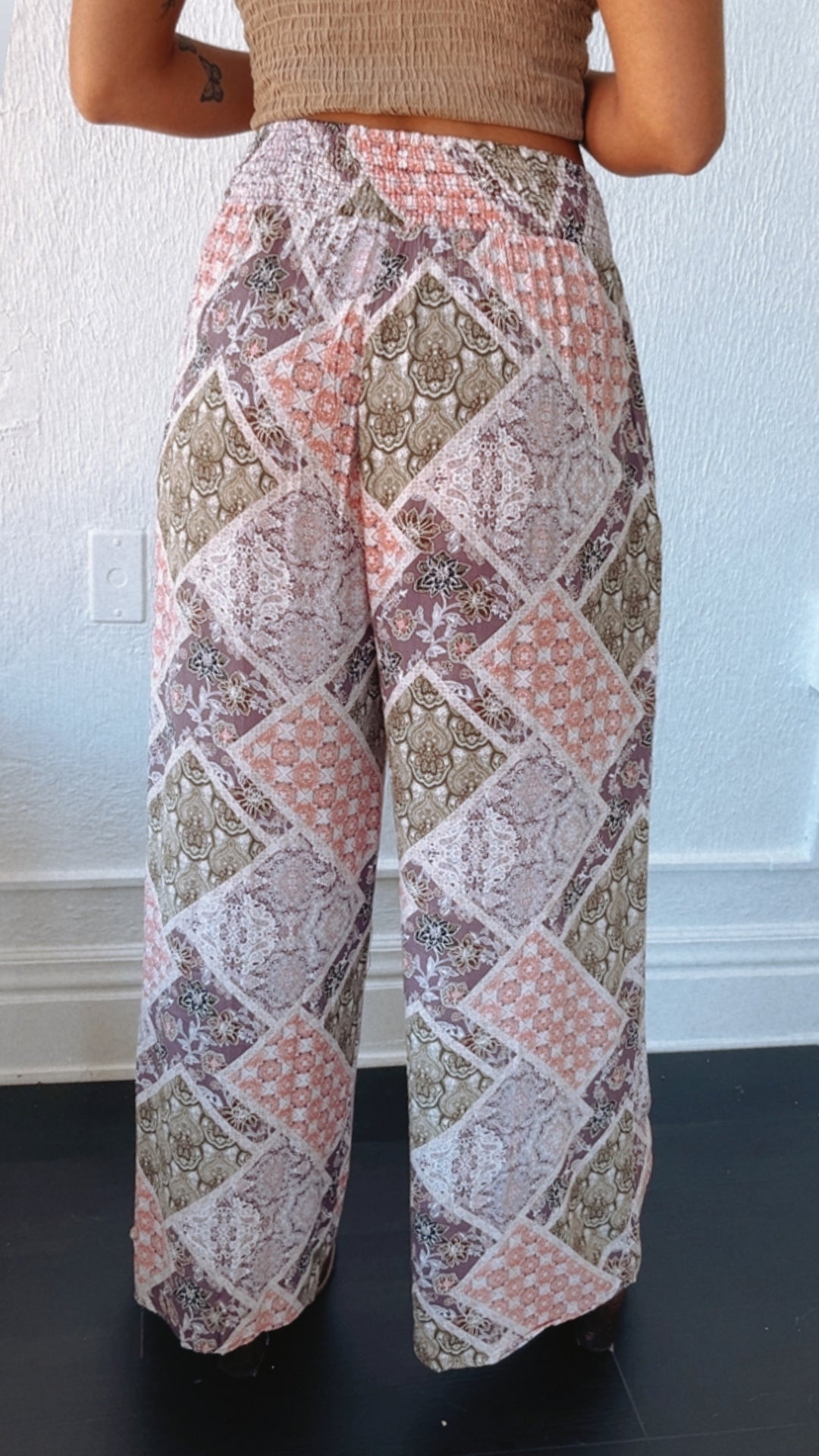 All Things Boho Printed Pant, Mauve