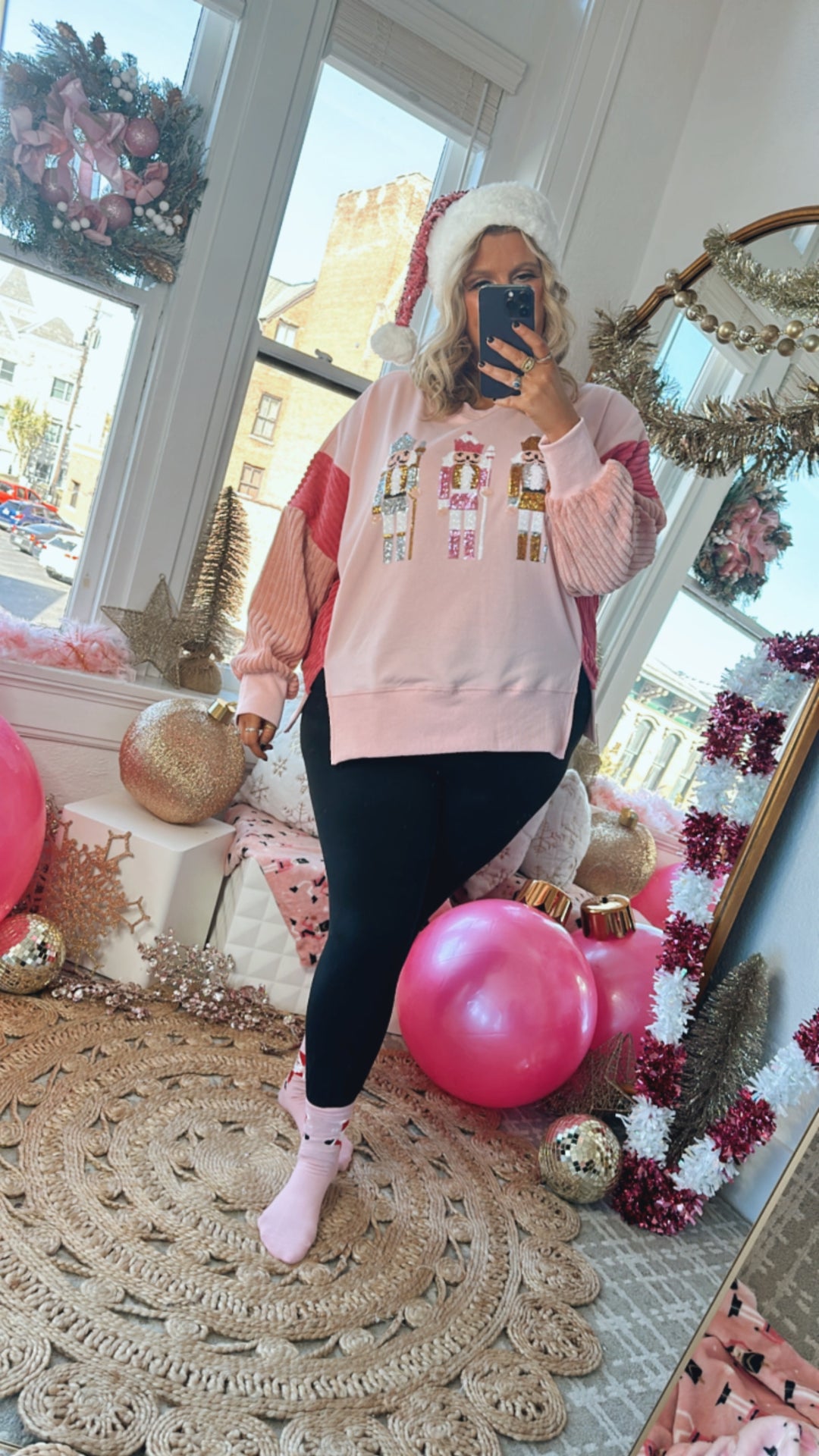 Most Cheer Nutcracker Oversized Sweatshirt, Pink