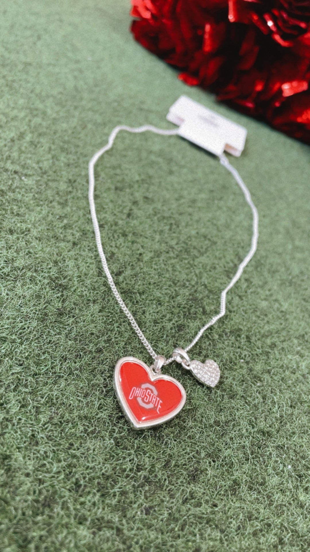 Ohio Heart Necklace, Silver