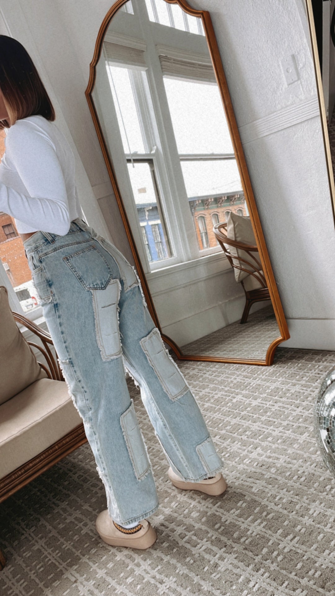 POL: Patchwork Denim Jeans