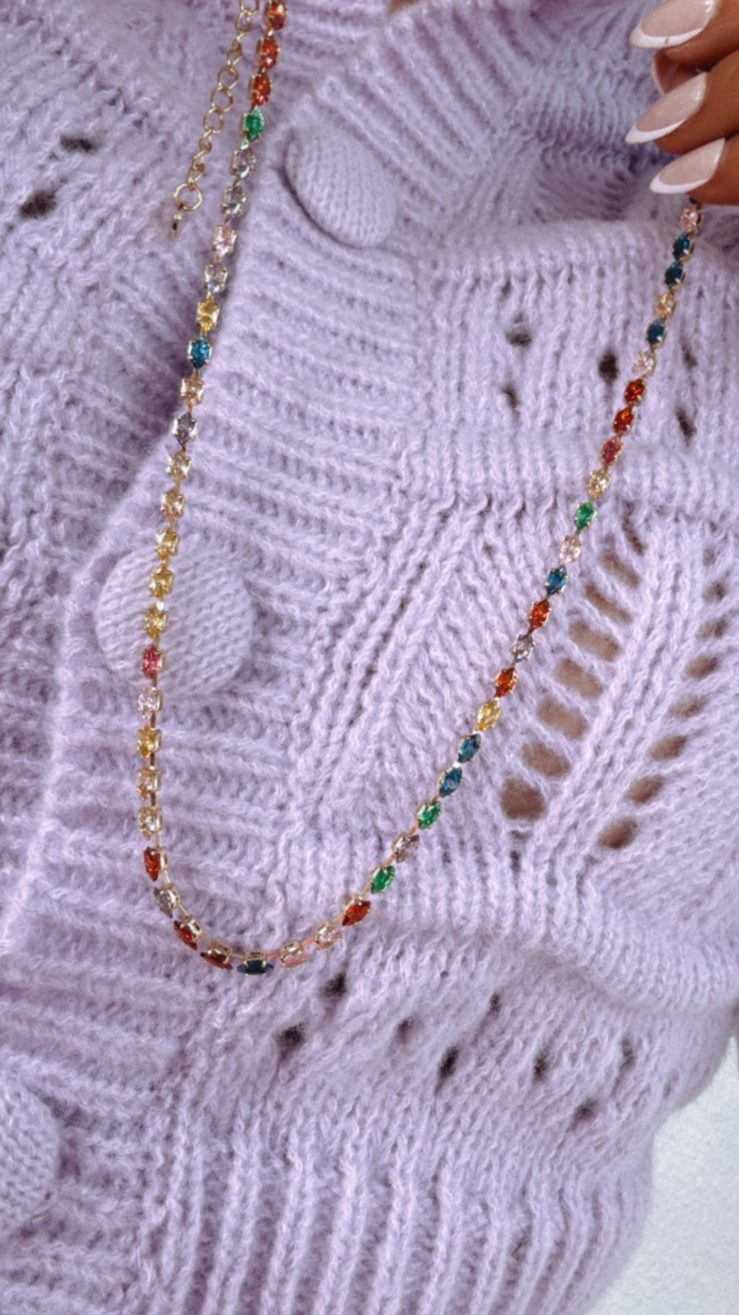 Treasure Jewels: Multi Infinity Rainbow Necklace