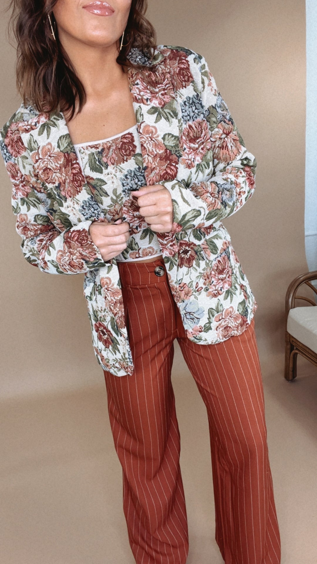 ECB Exclusive: Magnolia Tapestry Blazer