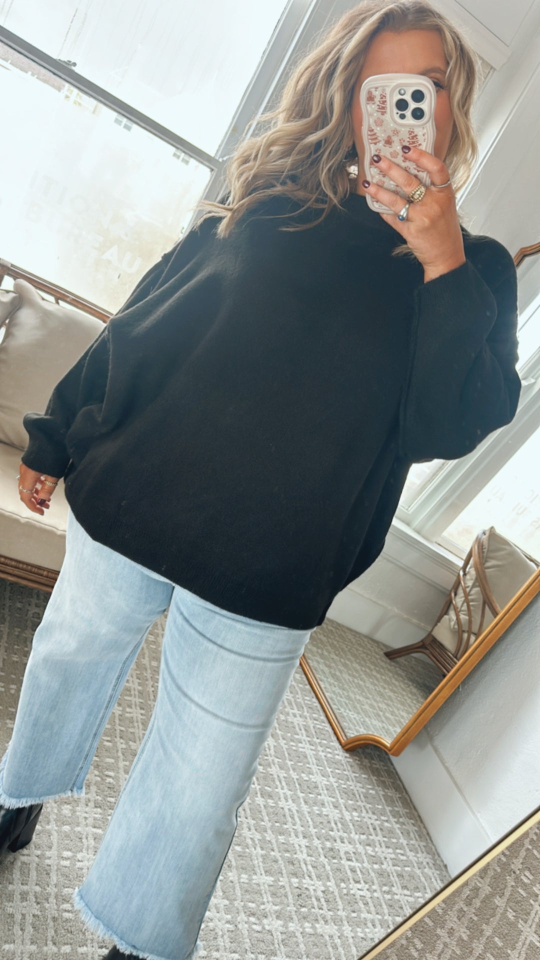 All Cozy Oversized Sweater, Black