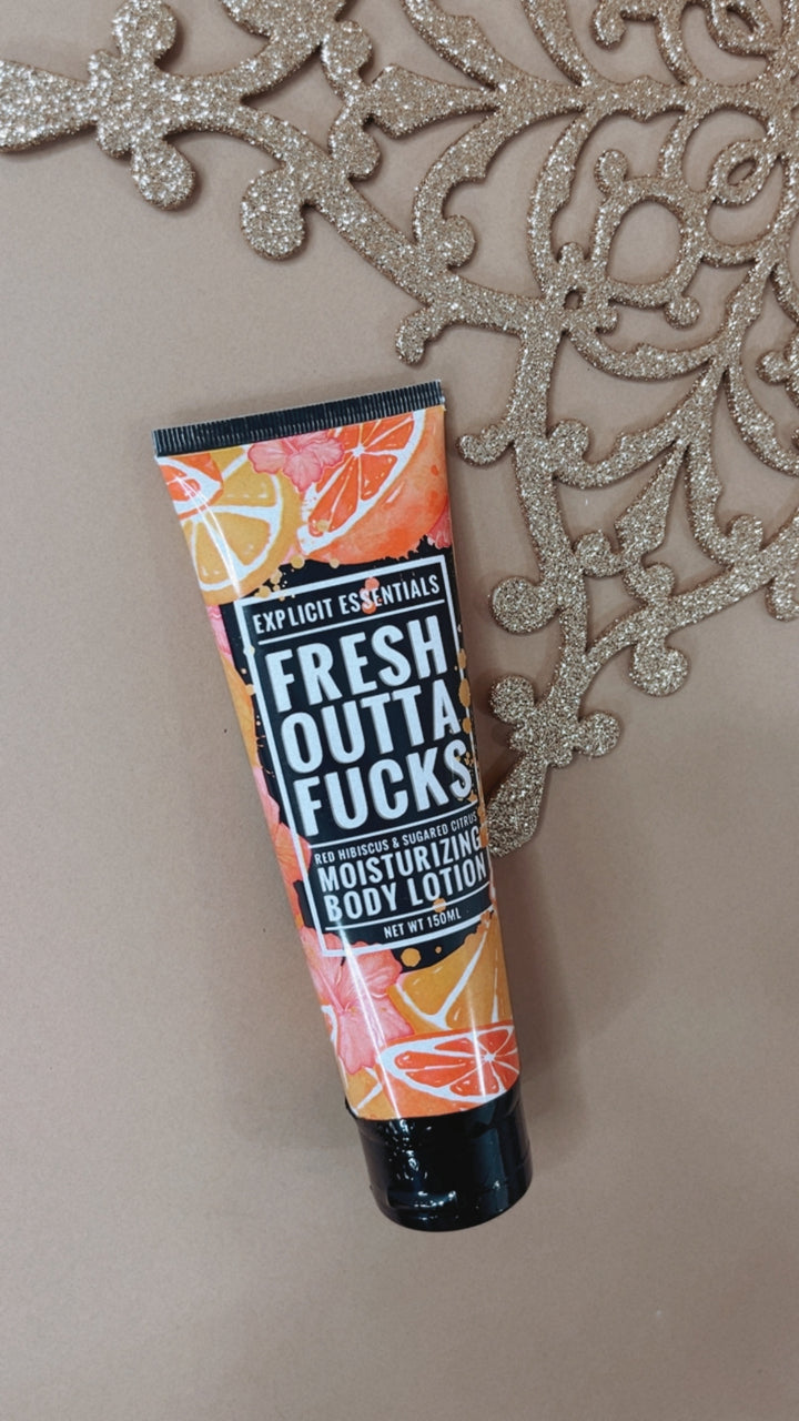 Explicit Essentials Body Lotion Fresh Outta Fucks - Hibiscus &  Sugared Citrus