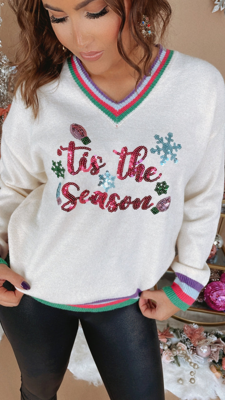 Tis’ The Season Sweater, Cream