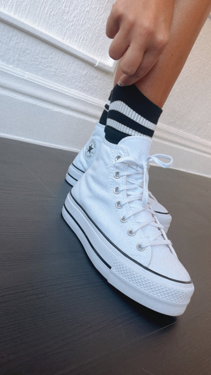 Classic Stripe Sock, Black/ White