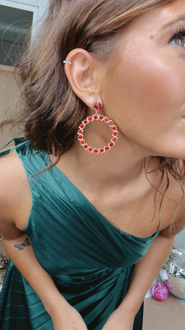 Daybreak Dangle Earring, Red