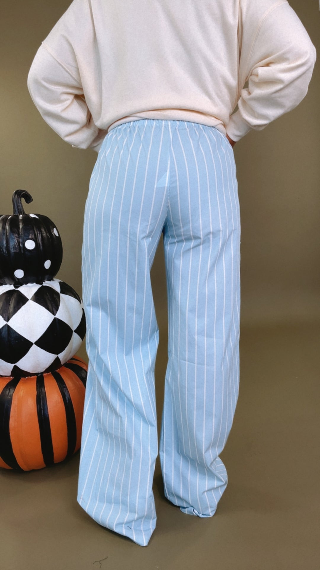 Trendiest Striped Wide Leg Boxer Pant, Blue