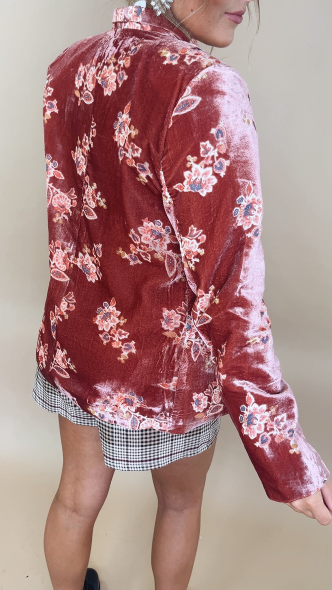 Floral Velvet Blazer