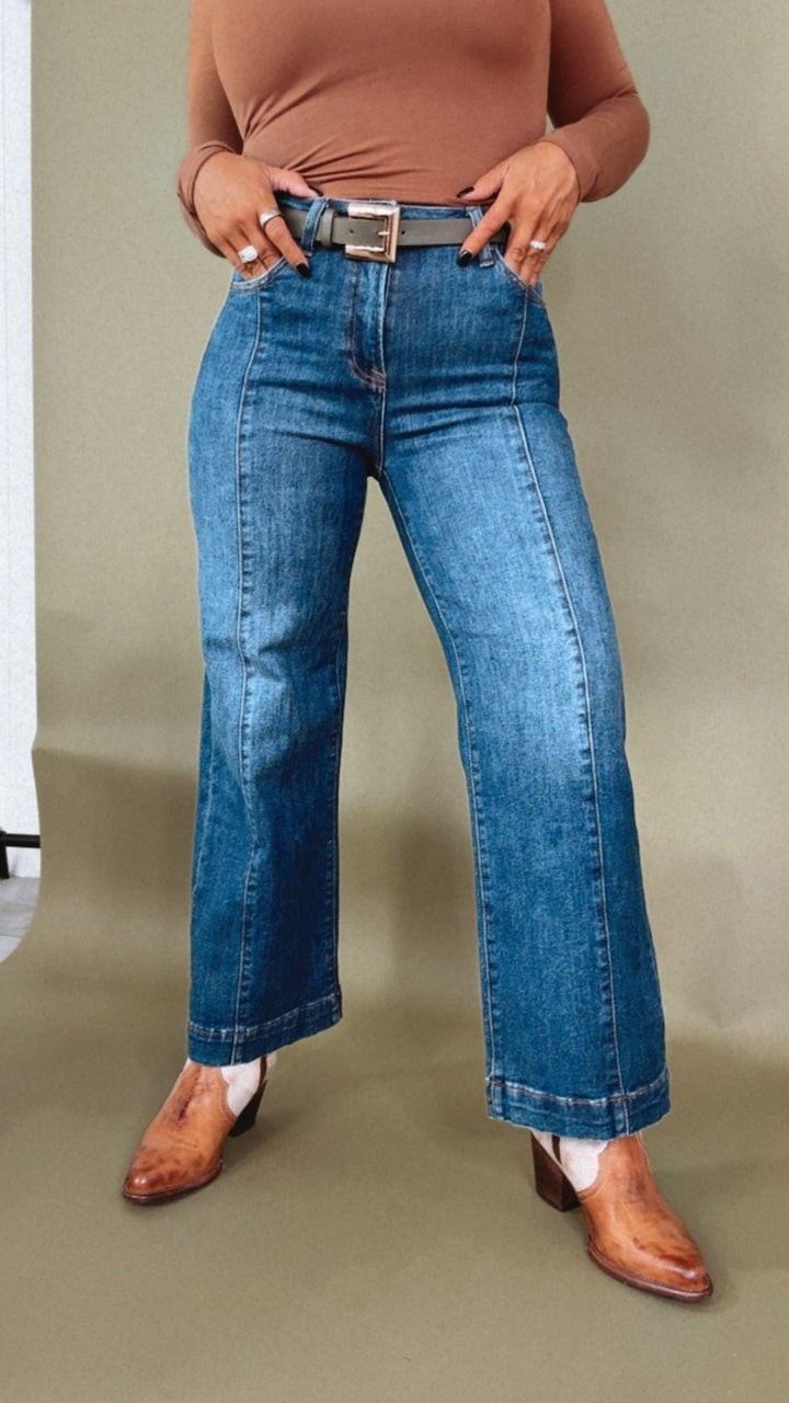 River High Rise Wide Leg Jeans, RISEN