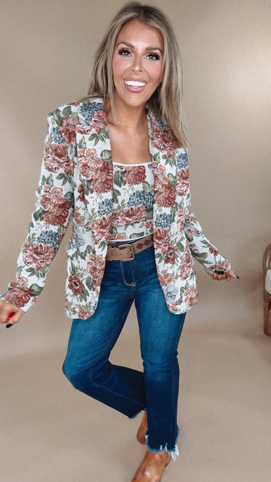 ECB Exclusive: Magnolia Tapestry Blazer