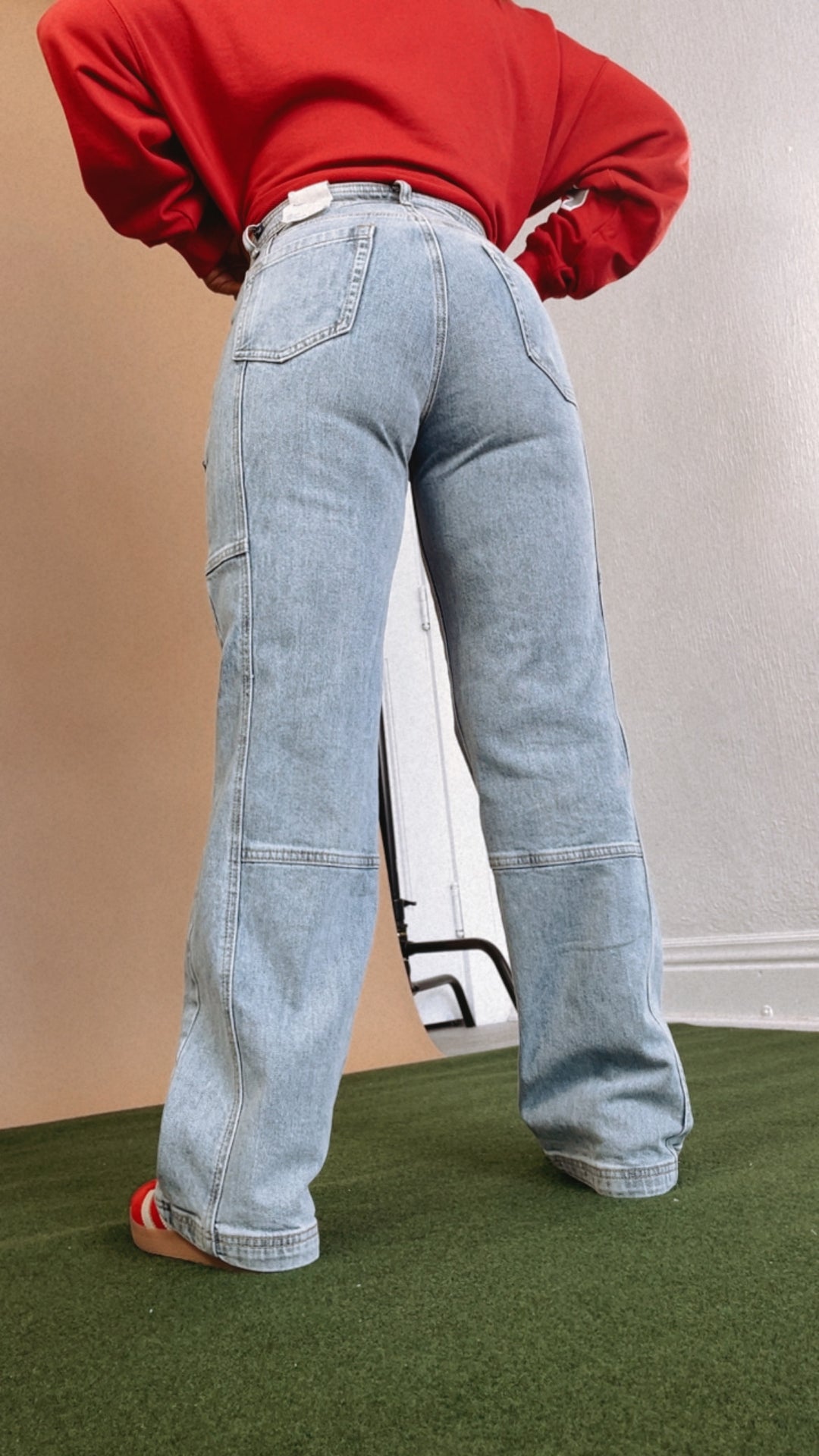 Madison Mid Rise Cargo Jeans