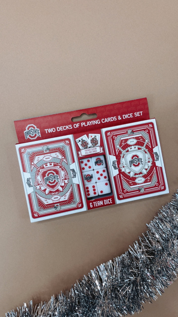 Ohio State Buckeyes - 2-Pack Playing Cards & Dice Set