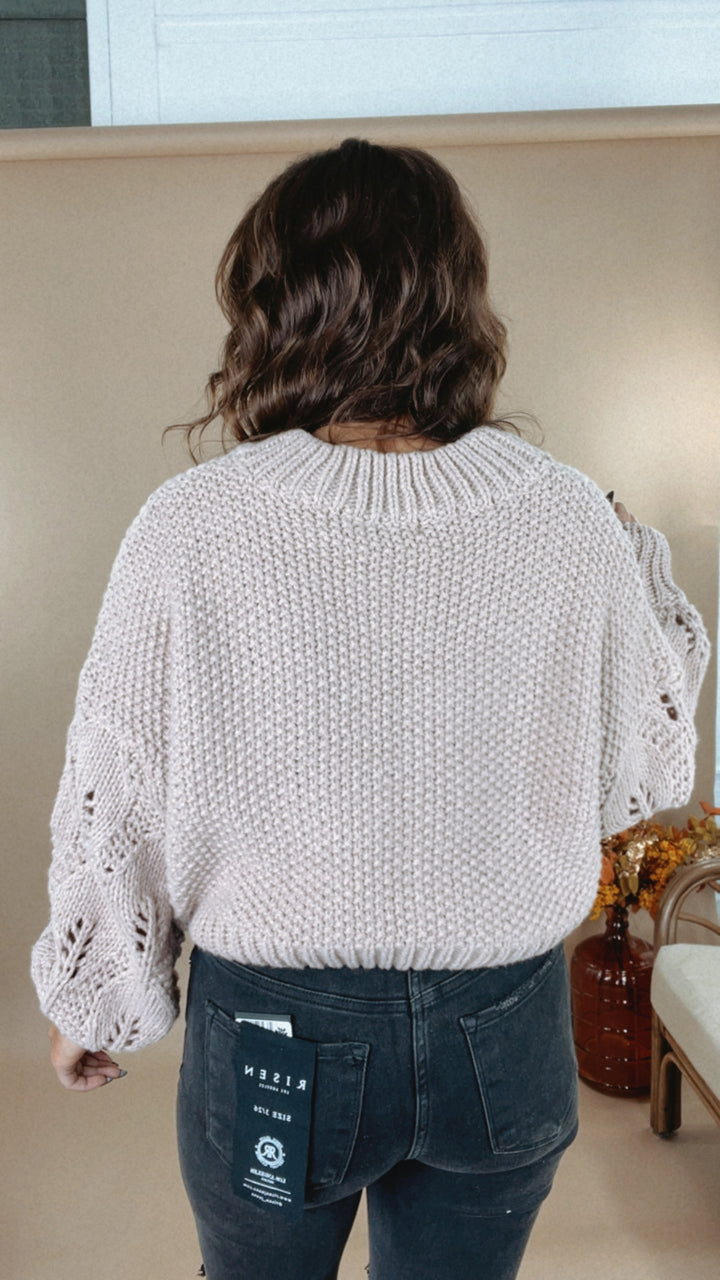 Keep Me Close Knit Sweater, Taupe