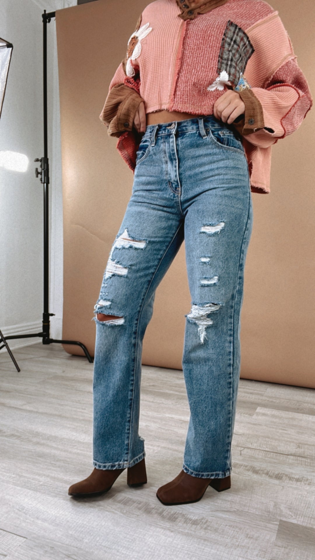 High Rise 90's Denim Jeans, KANCAN