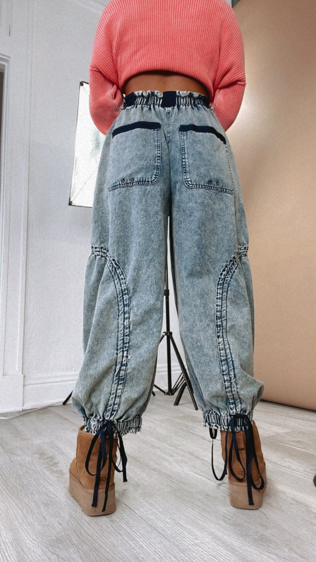 Just Chill Baggy Denim Jogger