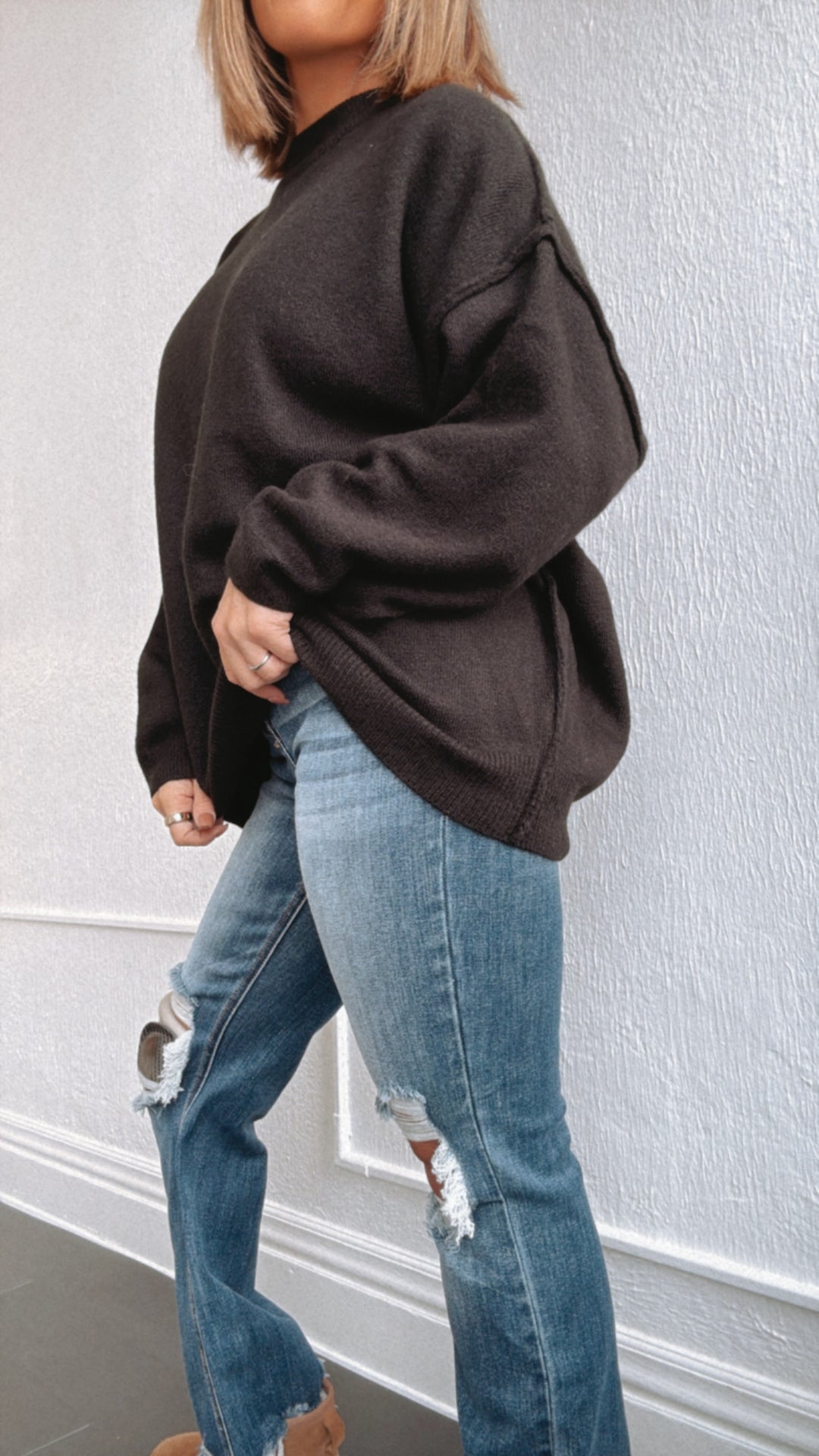 All Cozy Oversized Sweater, Black