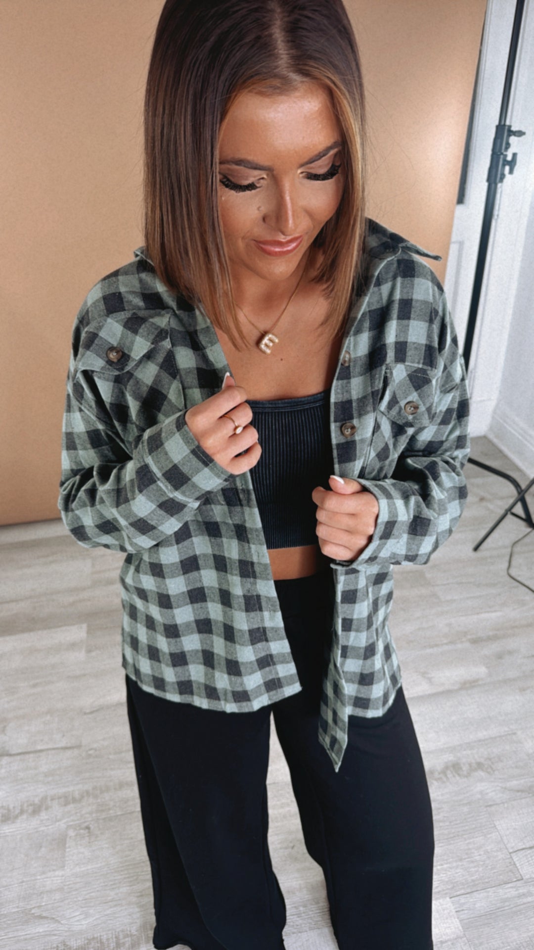 Called It Checkered Flannel, Slate