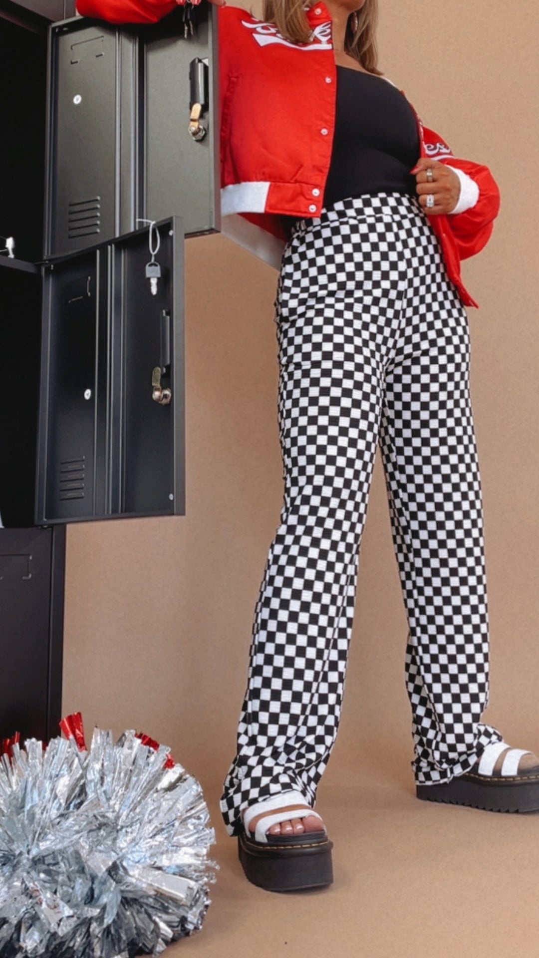 ECB Exclusive : Kickin' It Checkered Pant, White/Black PREORDER shipping 10.1.24