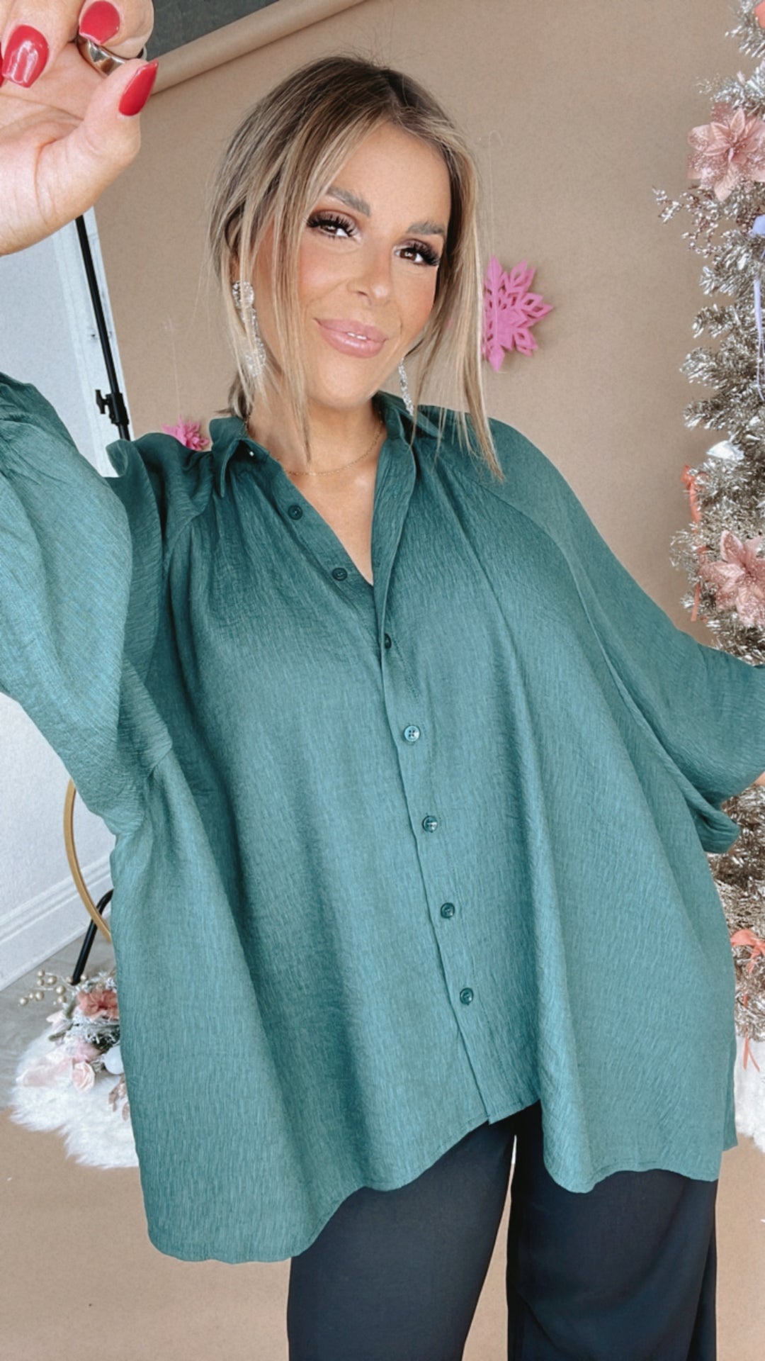 Stella Dolman Blouse , T.Green