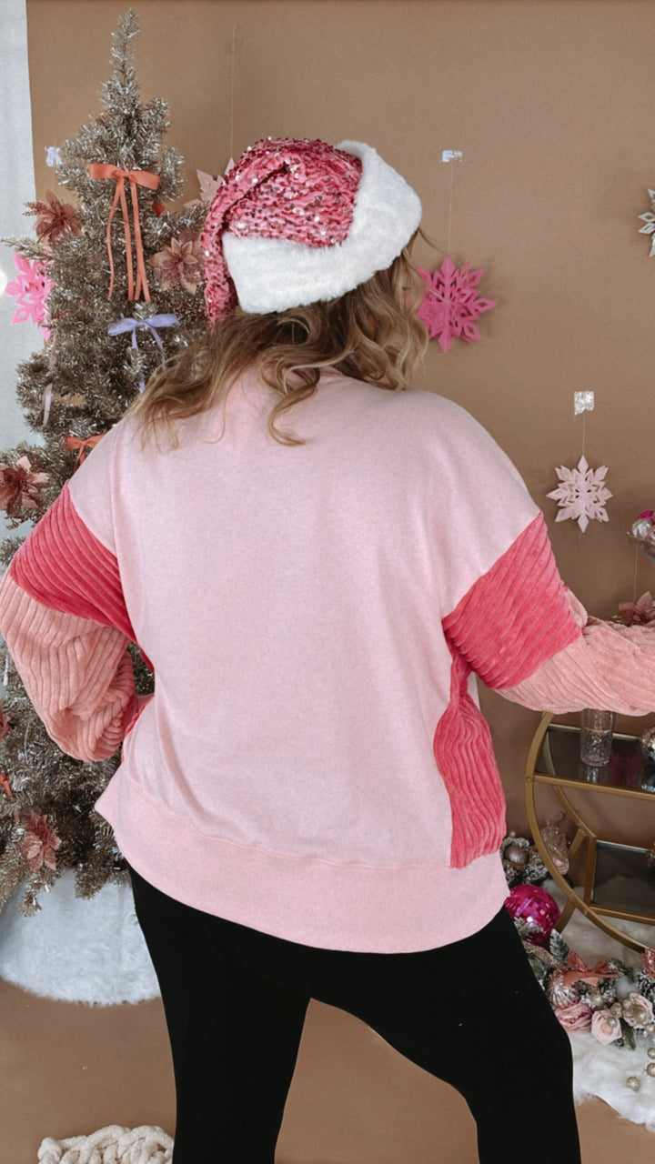 Most Cheer Nutcracker Oversized Sweatshirt, Pink