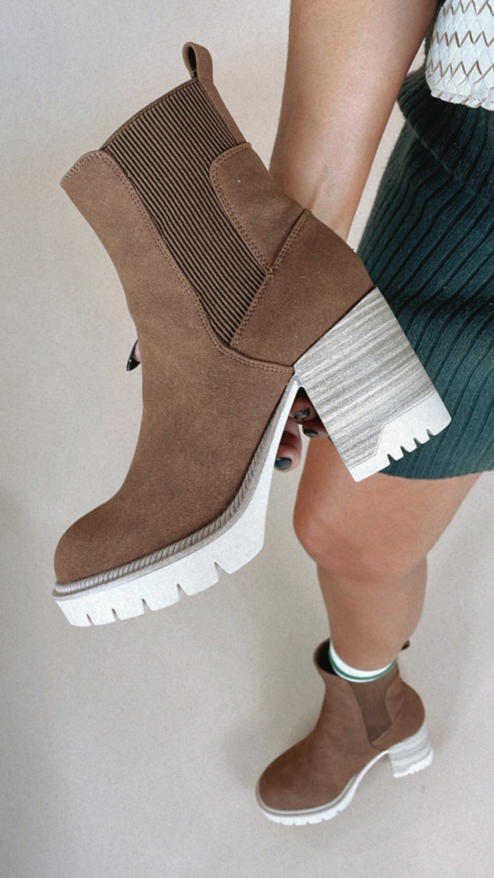 Nova Suede Heeled Bootie