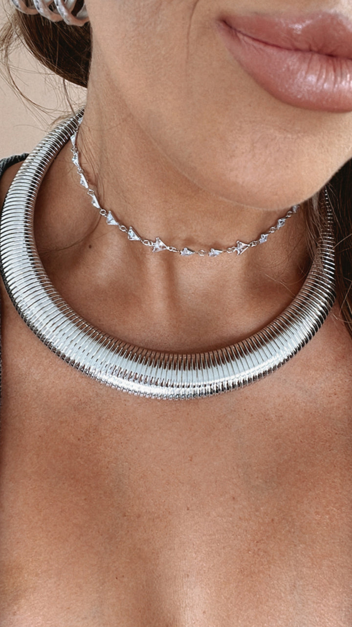 Chunky Cobra Silver Necklace