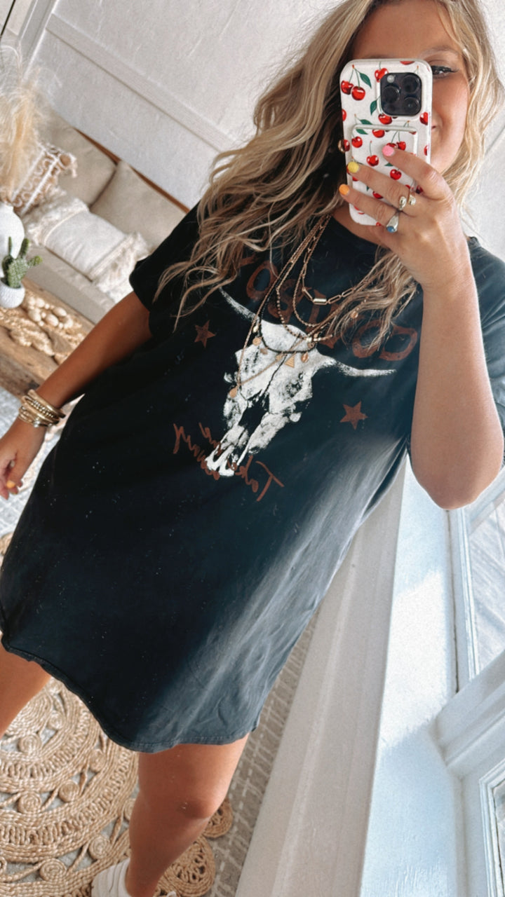 Cowboy Take Me Away Graphic Tee Dress