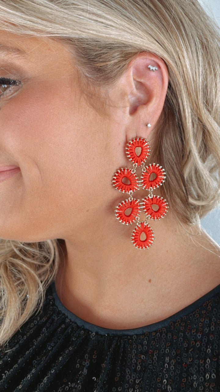 Something Different Dangle Earring , Red