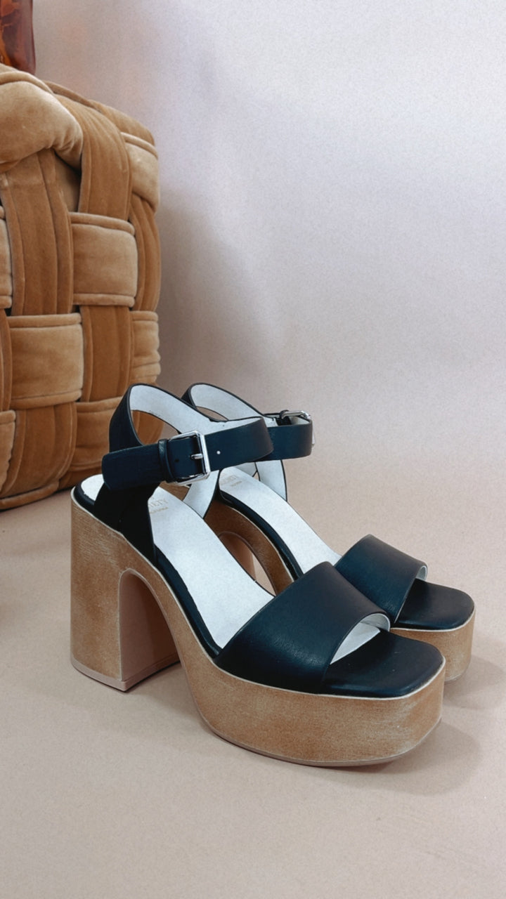 The Sadie Chunky Platform Heel, Black