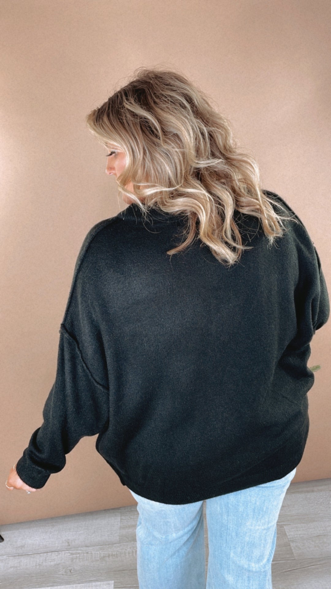 All Cozy Oversized Sweater, Black