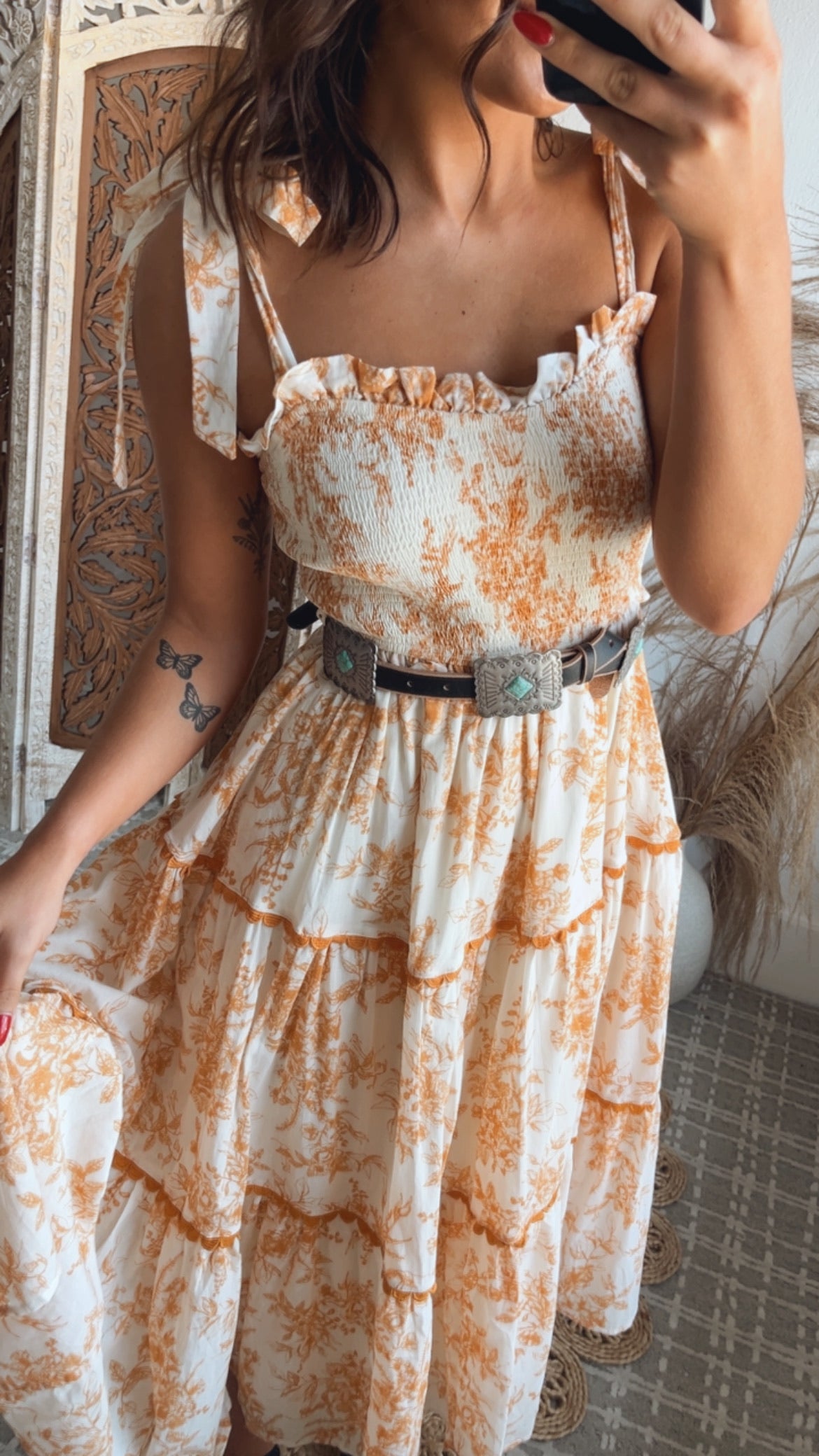 Wanderlust Lace Trim Floral Midi Dress – Everyday Chic Boutique