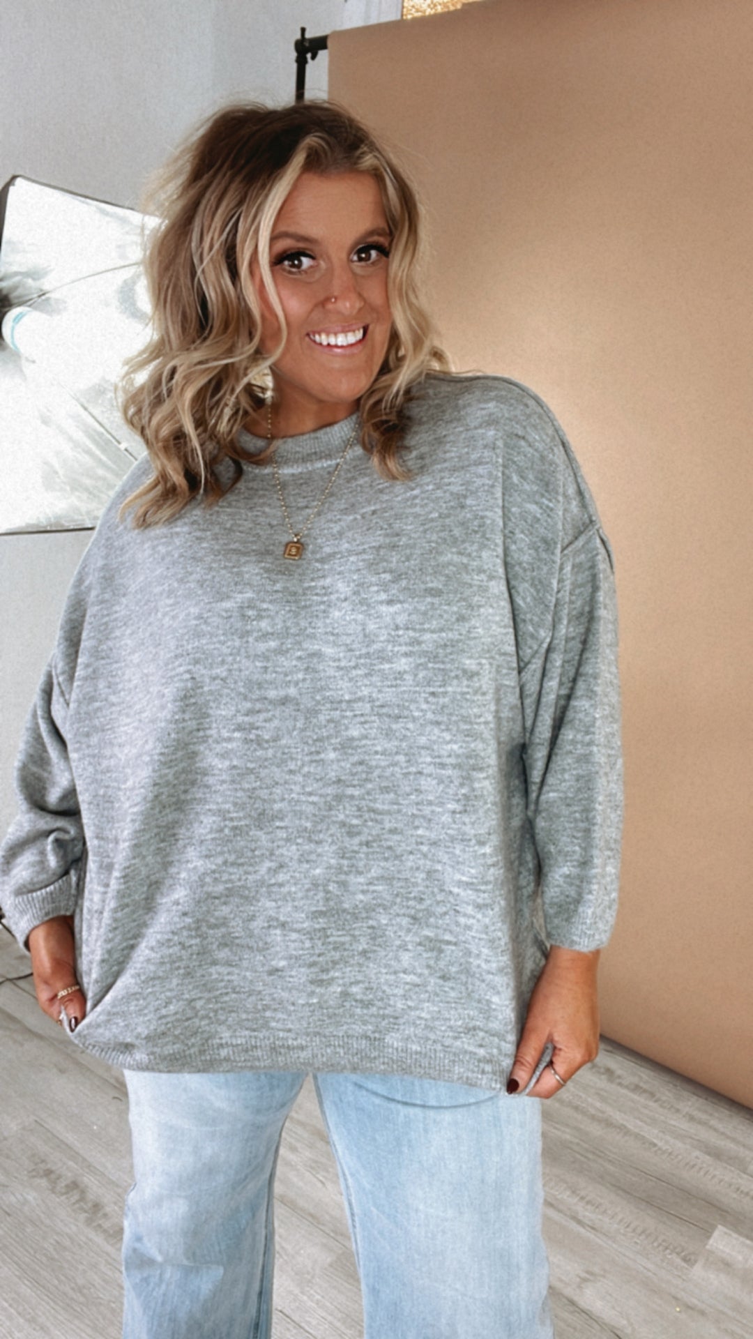 All Cozy Oversized Sweater, Grey