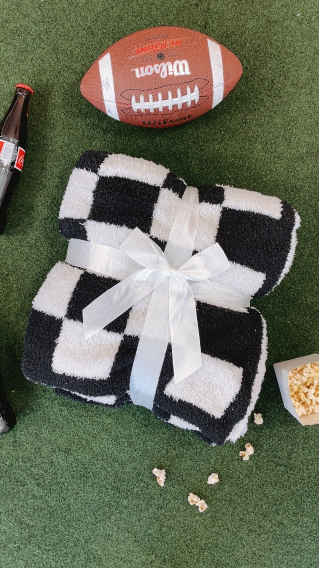 Luxe Checkered Throw Blanket