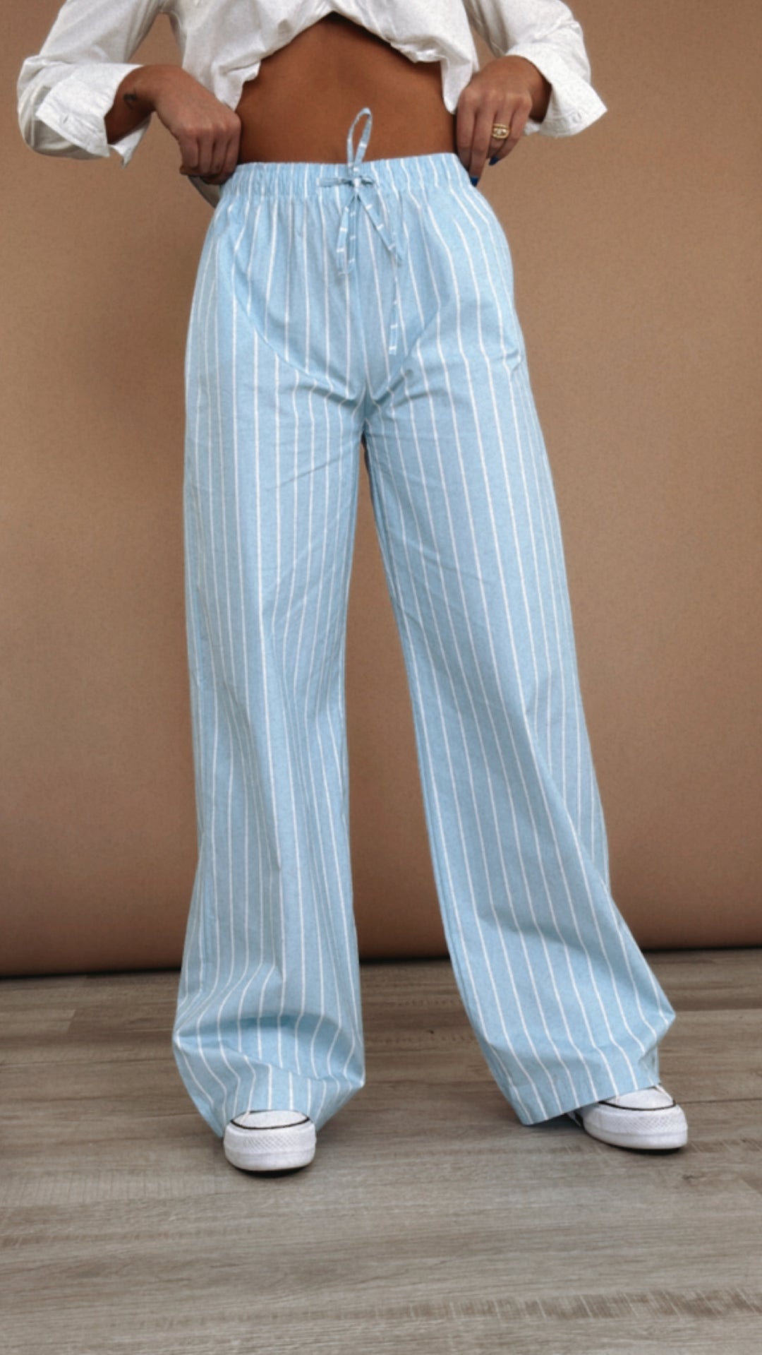 Trendiest Striped Wide Leg Boxer Pant, Blue