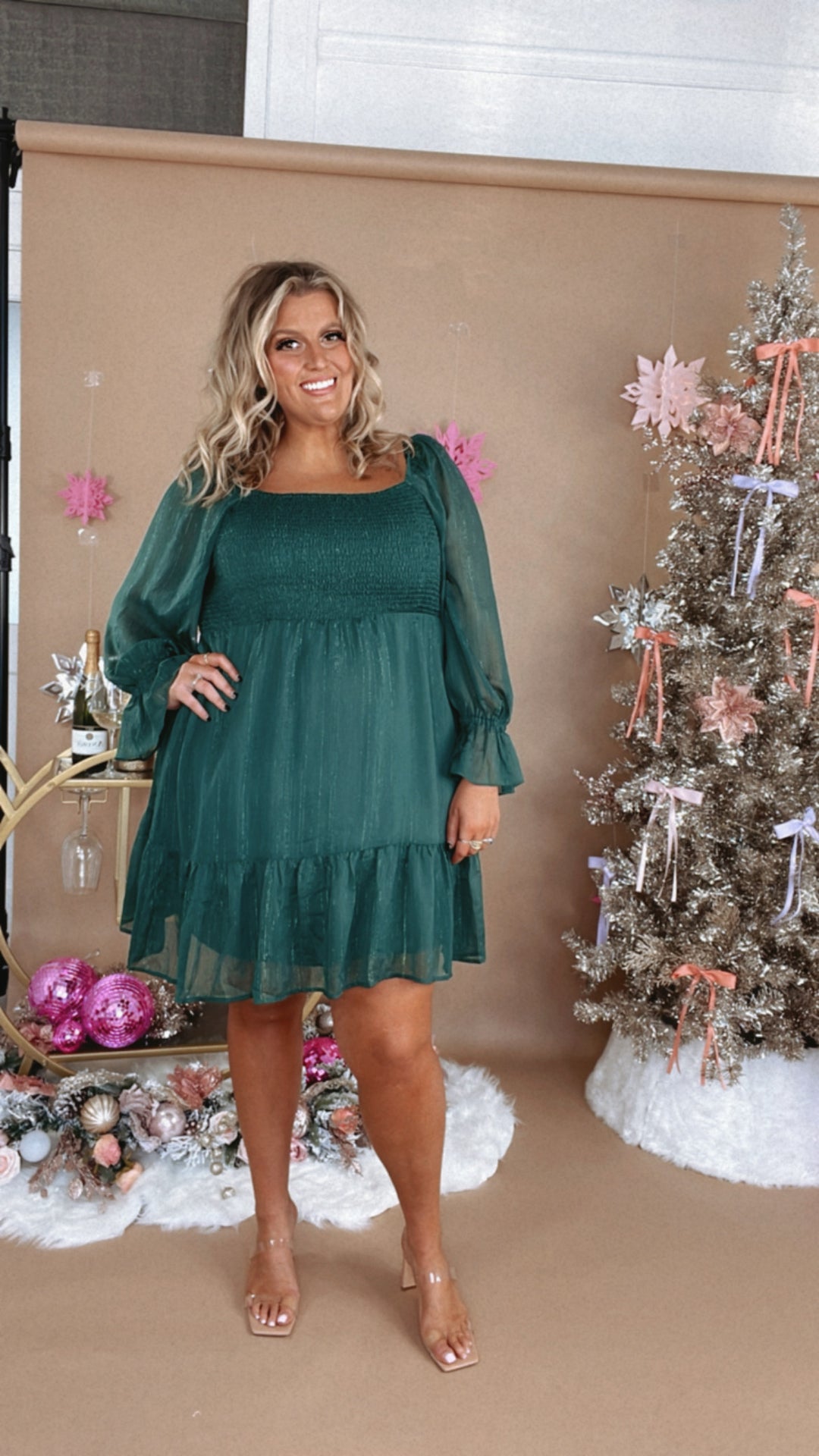 Stay Stunning Mini Dress, Green