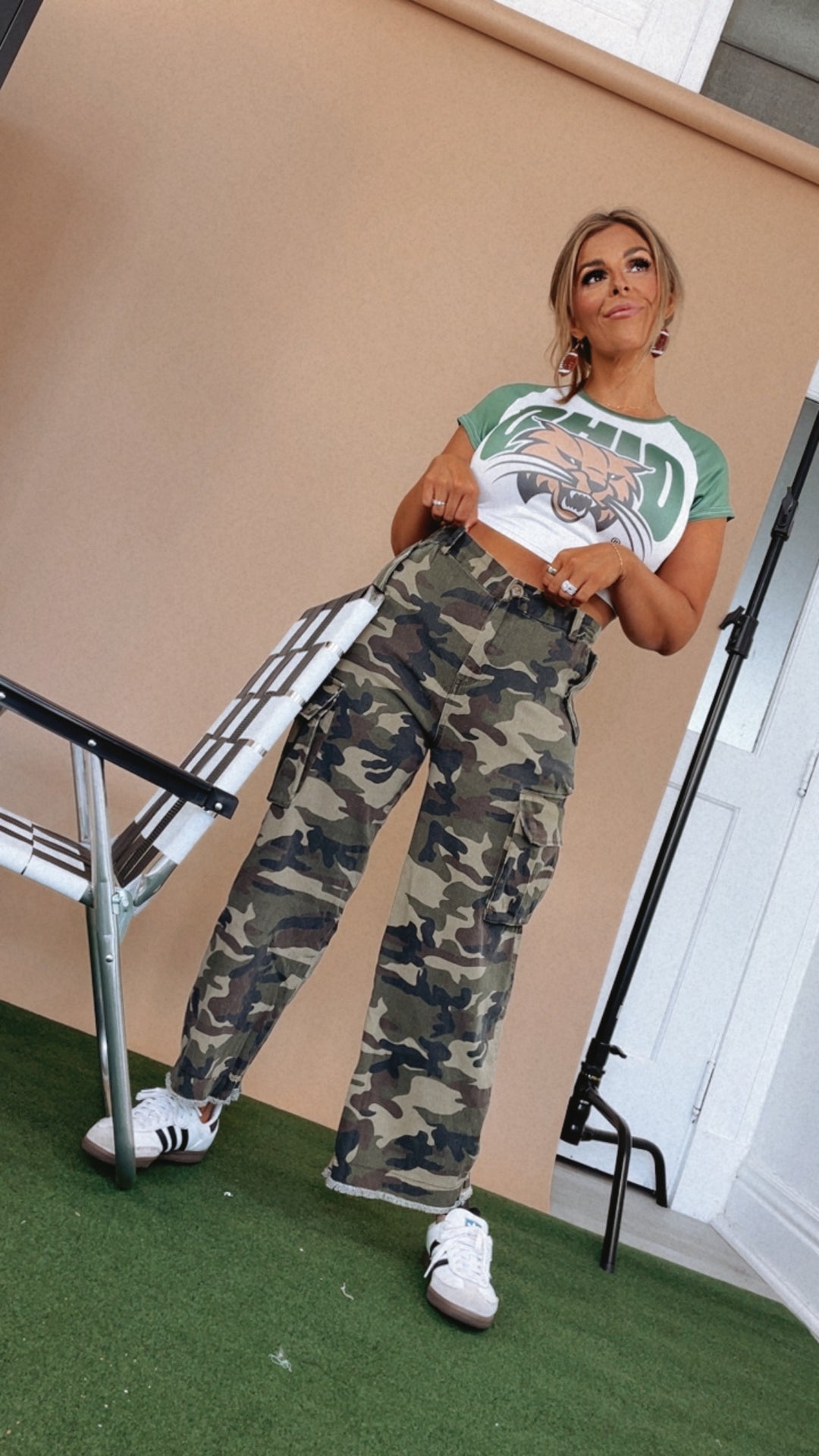 Relaxed Boyfriend Fit Camo Pant